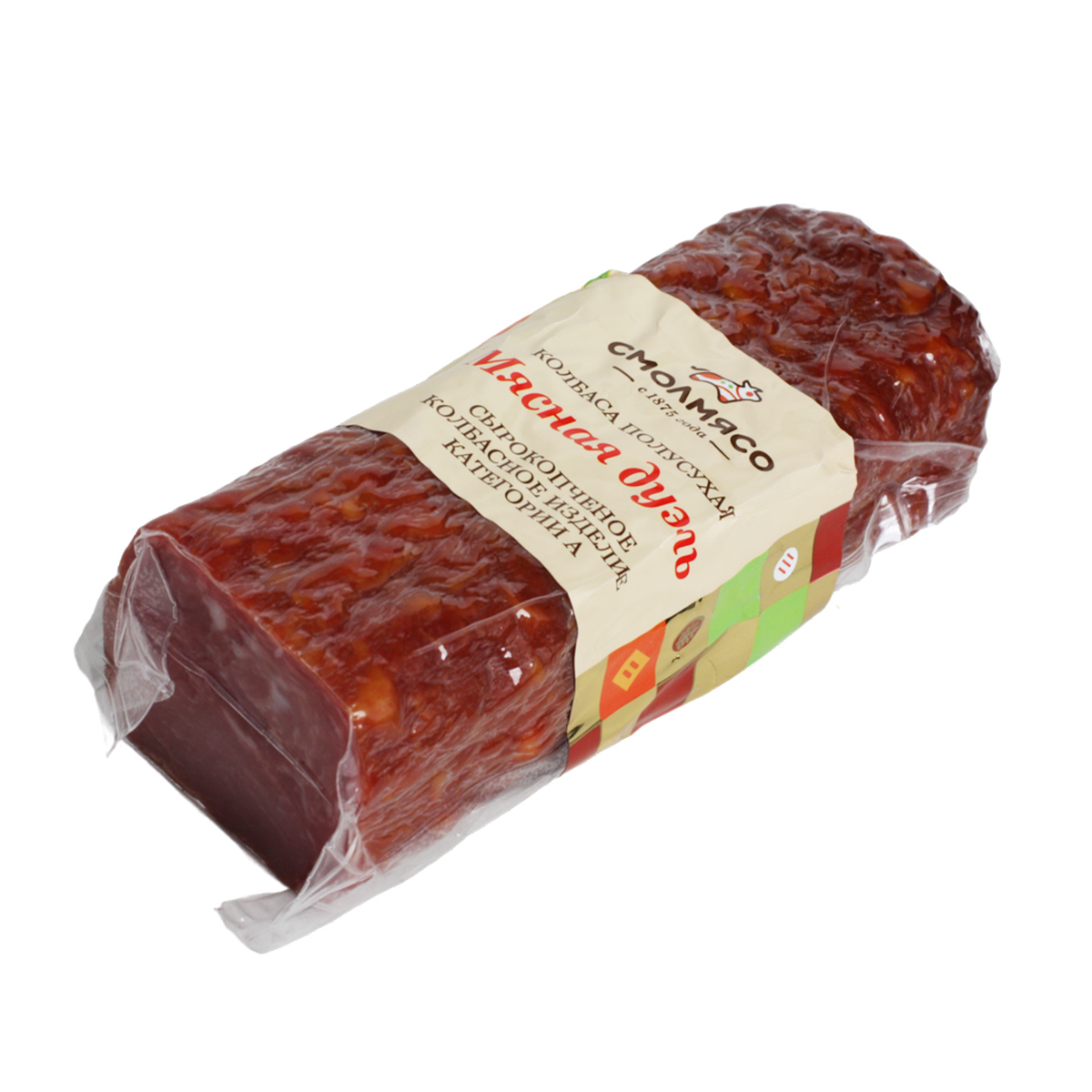 Колбаса полусухая Мясная дуэль СМОЛМЯСО