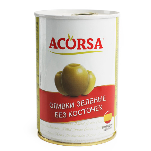 Крупные оливки зеленые без косточки ACORSA 425г Крупные оливки зеленые без косточки ACORSA 425г