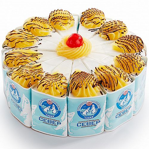 Торт бисквитный Анжелика порционный 1.1кг