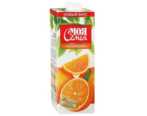 МОЯ СЕМЬЯ, Нектар Апельсин, 1 л. МОЯ СЕМЬЯ, Нектар Апельсин, 1 л.