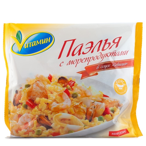 VИТАМИН Паэлья с морепродуктами в соусе Севилья 400г VИТАМИН Паэлья с морепродуктами в соусе Севилья 400г