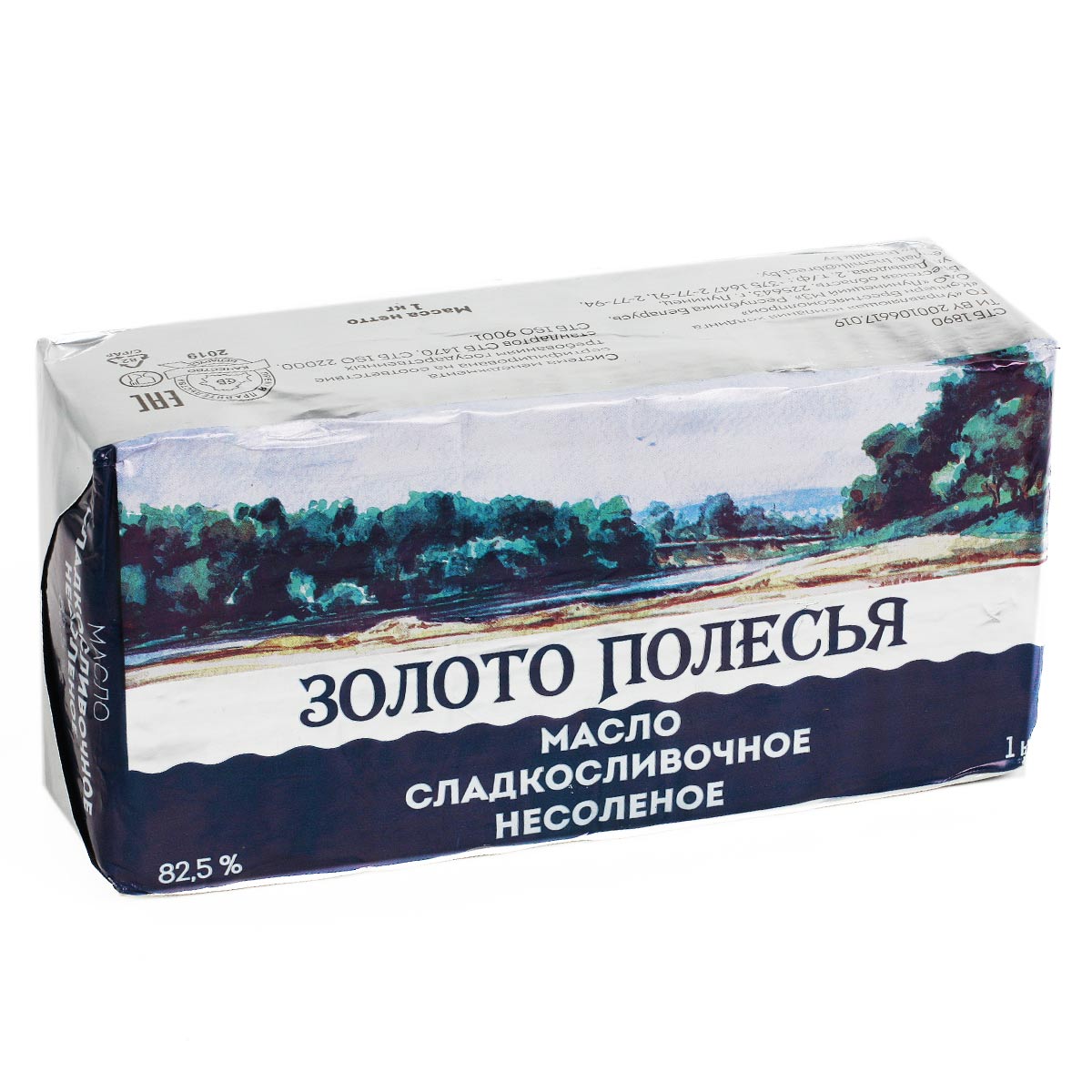 Масло сладкосливочное несоленое 82,5% 1кг Золото полесья Масло сладкосливочное несоленое 82,5% 1кг Золото полесья