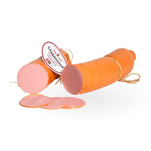 Колбаса Славянская вареная из мяса цыплят Фабрика качества