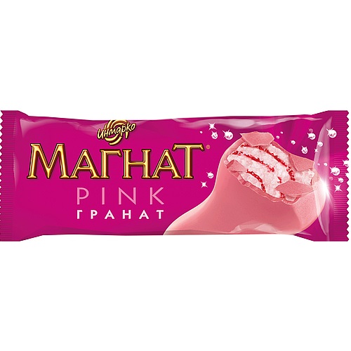МАГНАТ мороженое Pink с гранатом  эскимо 80г