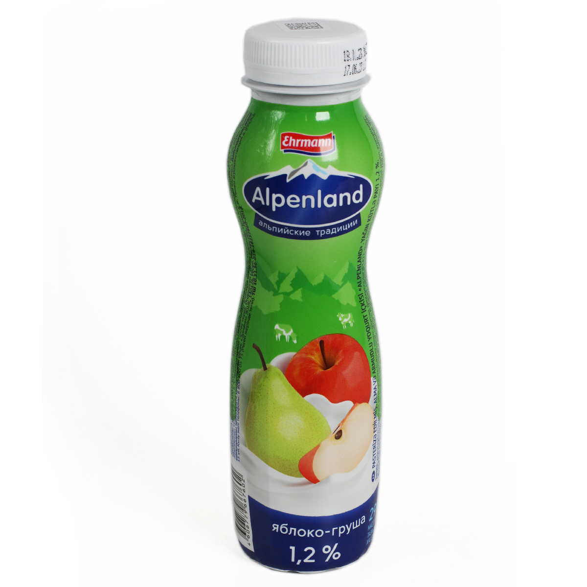 Ehrmann Alpenland йогурт питьевой Яблоко-Груша 1.2% 290г 