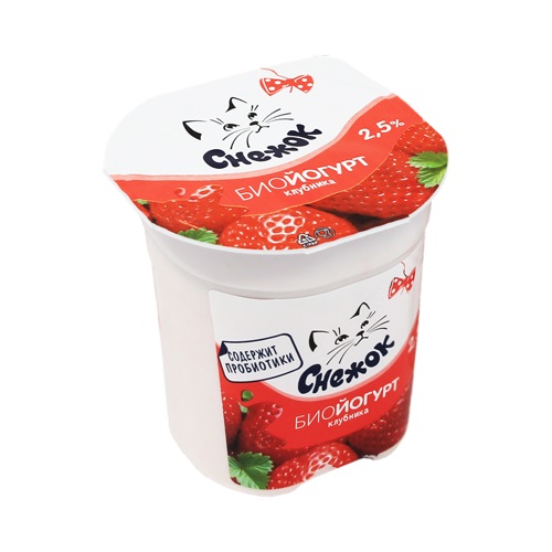 СНЕЖОК Биойогурт клубника 2,5% 120г