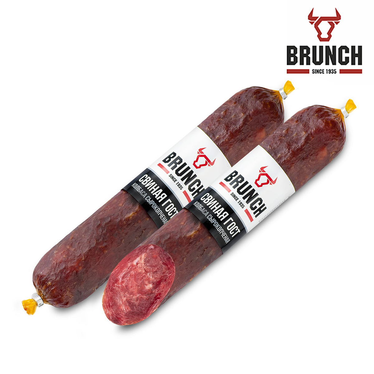 BRUNCH Колбаса сырокопченая Брунч Свиная Брянский МК BRUNCH Колбаса сырокопченая Брунч Свиная Брянский МК