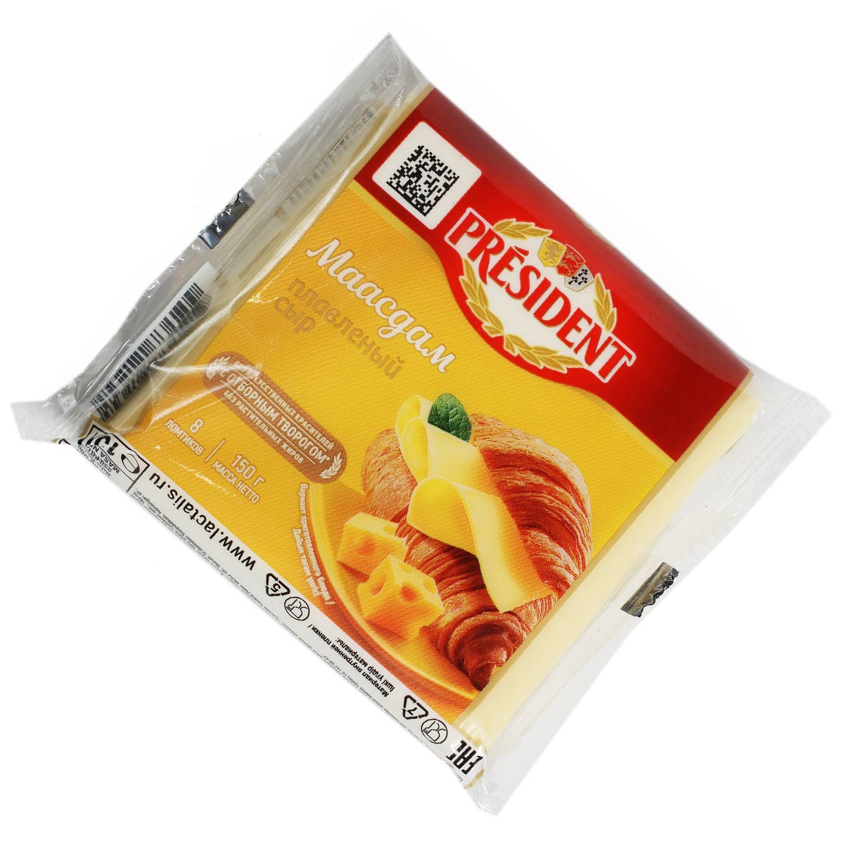 PRESIDENT Сыр плавленный Маасдам 40% 150г