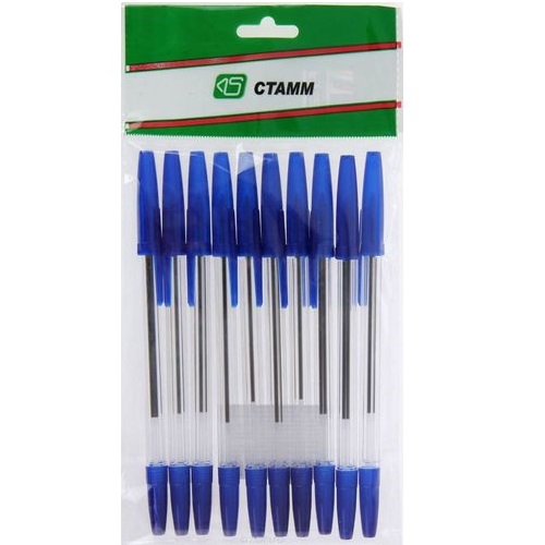 Стамм Оптима ручки шариковые синие 10шт