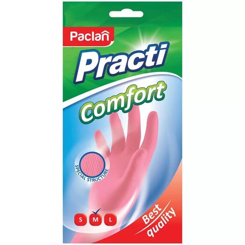 Paclan Practi Comfort перчатки хозяйственные улучшенной структуры размер M Paclan Practi Comfort перчатки хозяйственные улучшенной структуры размер M