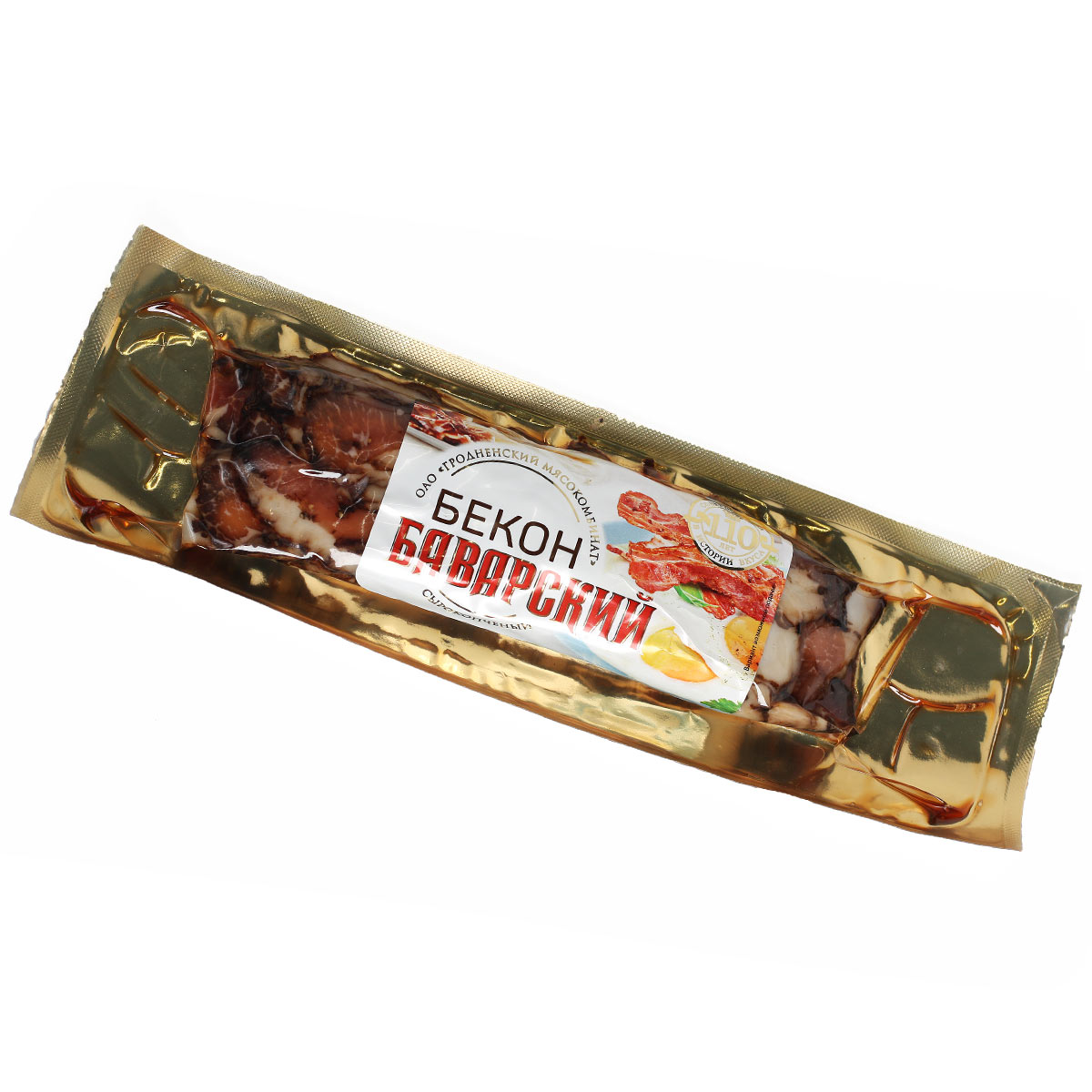 Бекон Баварский сырокопченый нарезка 200г Гродненский МК