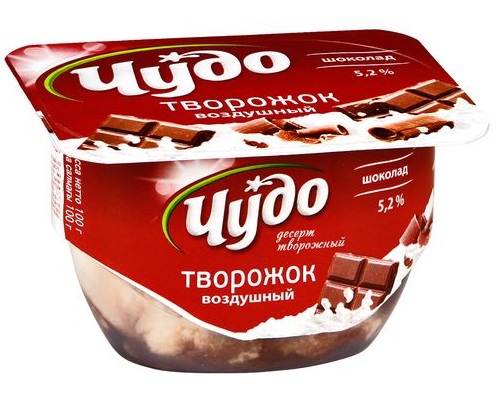 ЧУДО Творожок воздушный Шоколад 100г ЧУДО Творожок воздушный Шоколад 100г