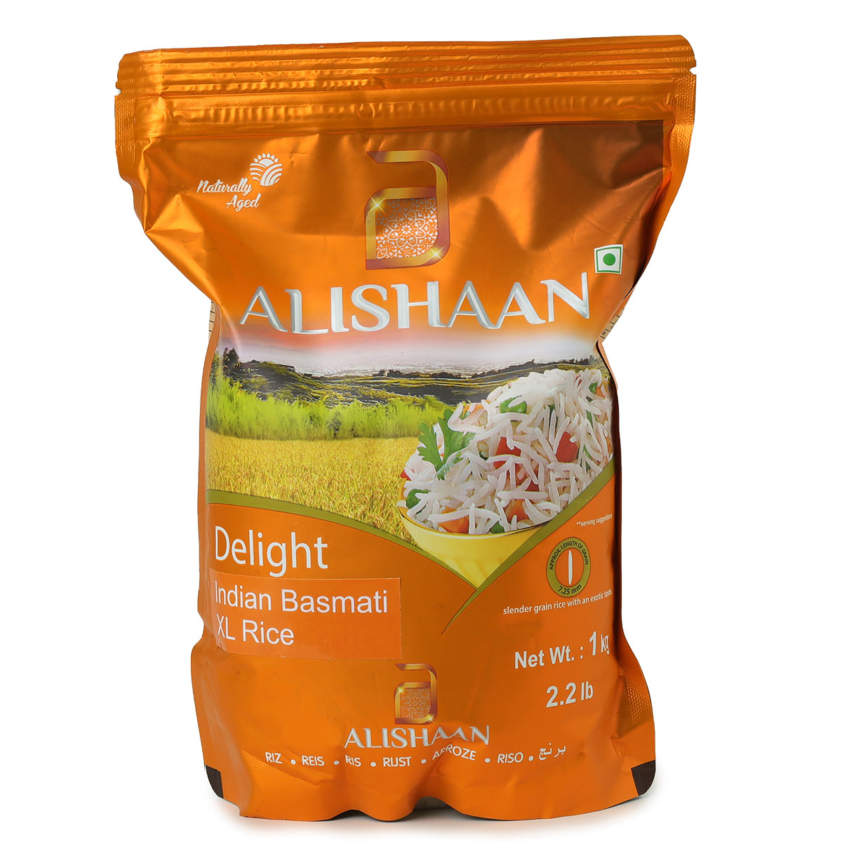 Рис Басмати XL 7.25мм ALISHAAN 1кг Рис Басмати XL 7.25мм ALISHAAN 1кг