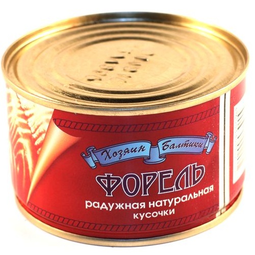 Форель радужная натуральная кусочки Хозяин Балтики 240г