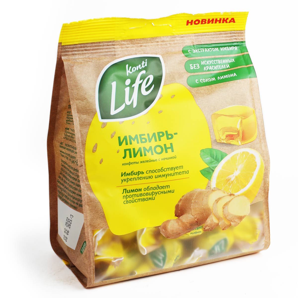 Конфеты Конти Лайф имбирь-лимон Konti 220г