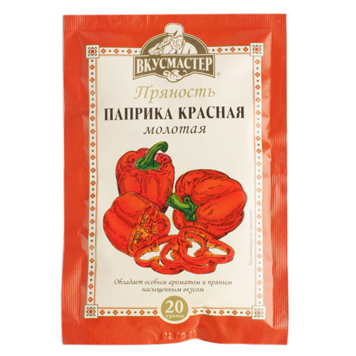 Паприка красная молотая ВкусМастер 20г Паприка красная молотая ВкусМастер 20г