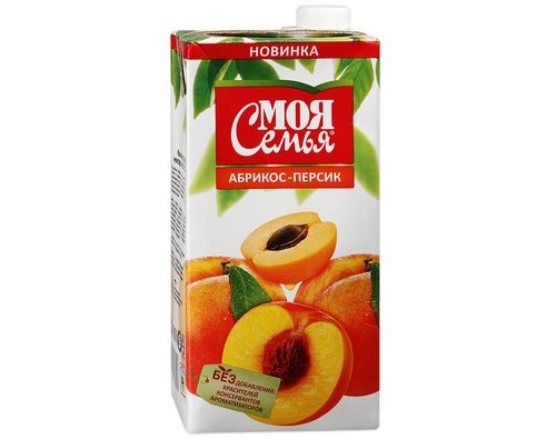 МОЯ СЕМЬЯ, Нектар Абрикос-персик, 2 л.