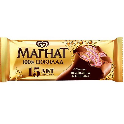 МАГНАТ мороженое Марк де Шампань и клубника эскимо 80г МАГНАТ мороженое Марк де Шампань и клубника эскимо 80г