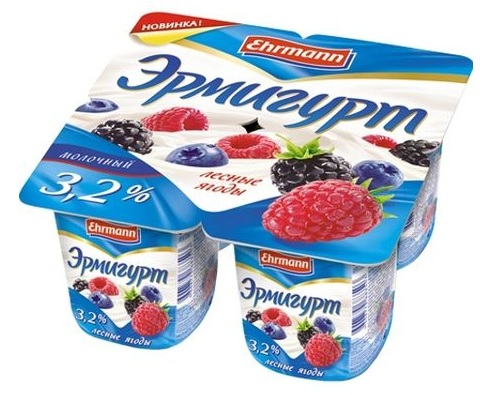 Ehrmann Эрмигурт йогурт Лесные Ягоды 3.2% 4х115г 460г Ehrmann Эрмигурт йогурт Лесные Ягоды 3.2% 4х115г 460г