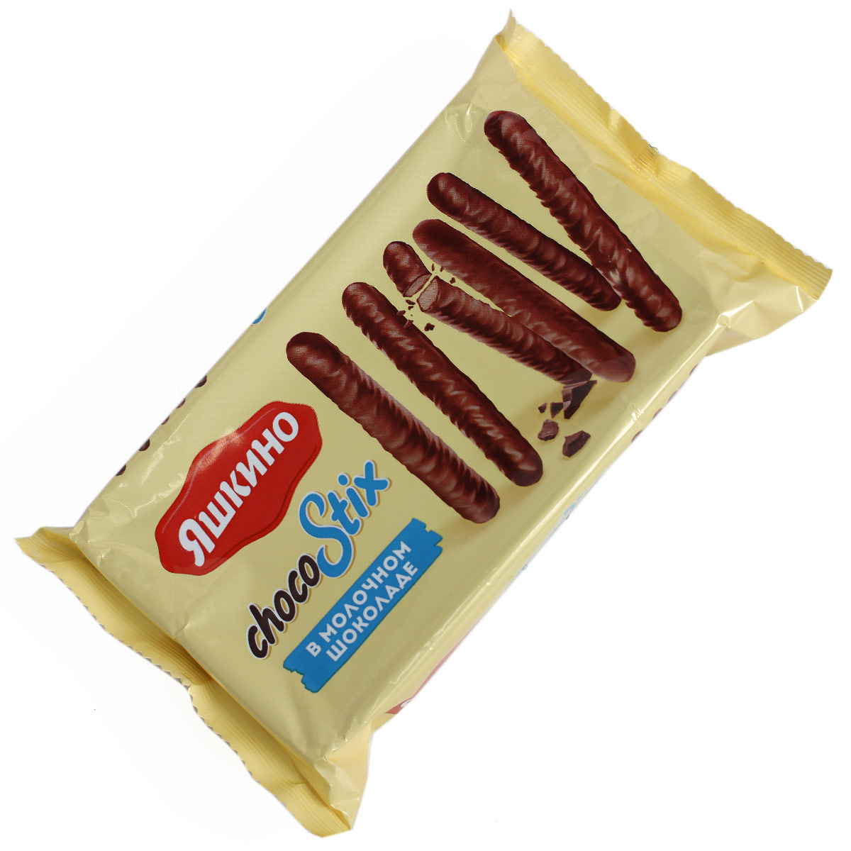 Яшкино печенье сахарное Choko Stix молочном-шоколаде130г