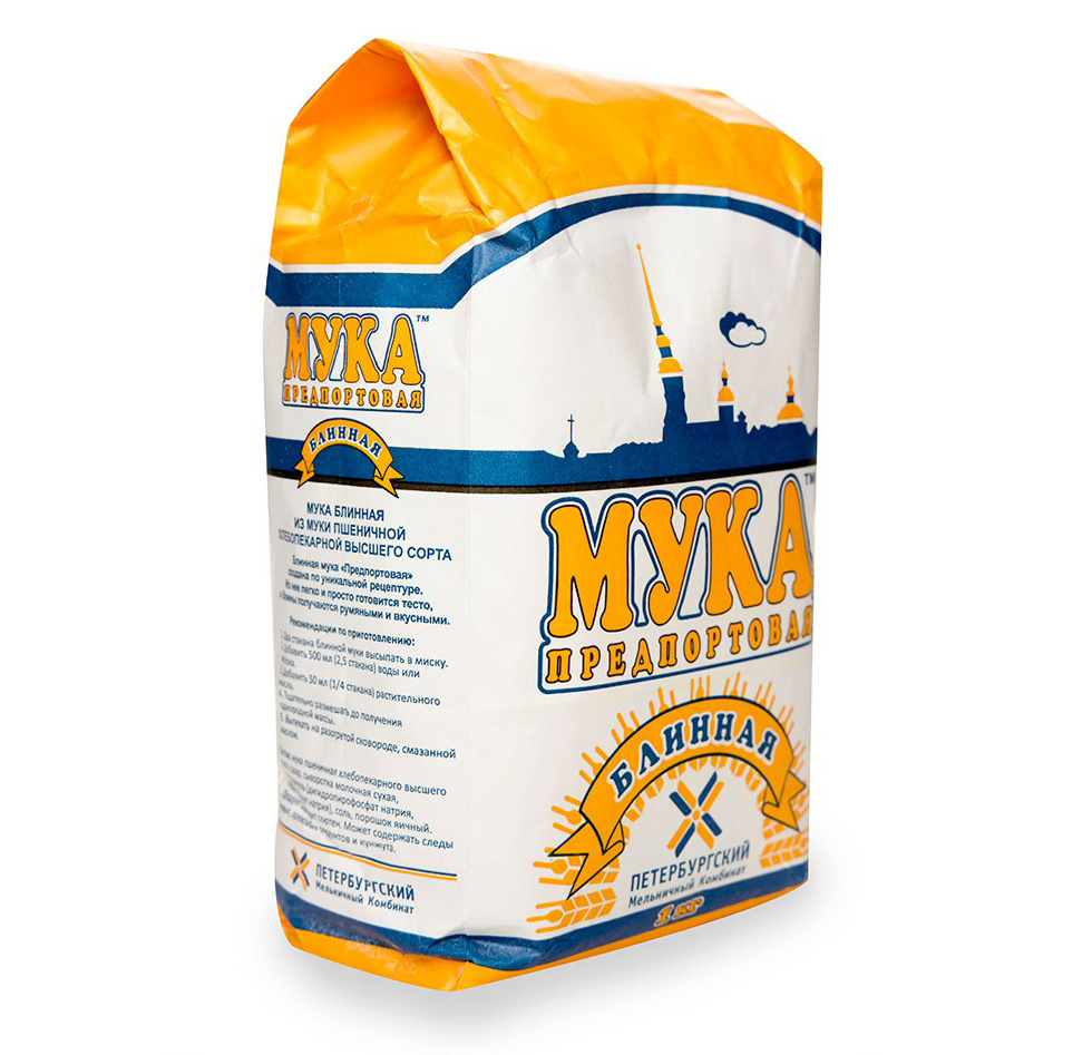 Мука Блинная Предпортовая пшеничная высшего сорта ГОСТ 1кг