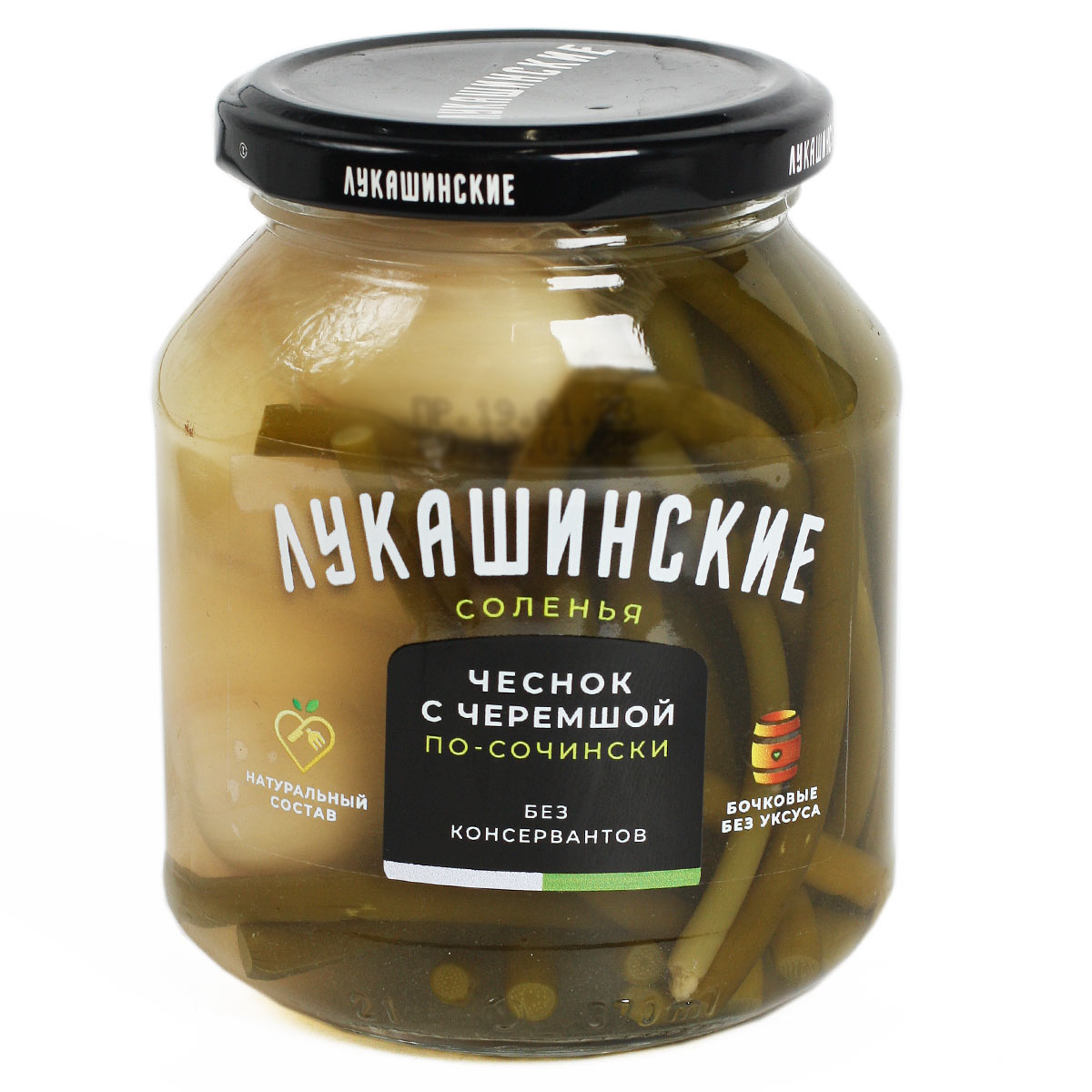 Лукашинские соленья чеснок с черемшой по-сочински 340г