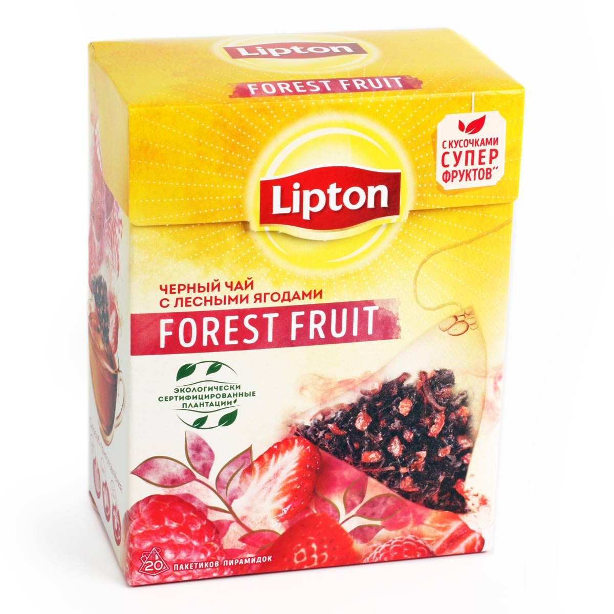 Липтон чай черный с лесными ягодами Lipton 20пак пирамидок 32г