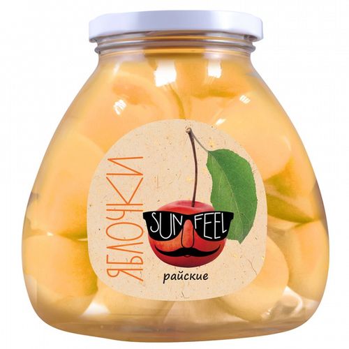 SunFeeL Райские яблочки в сиропе стекло 580мл