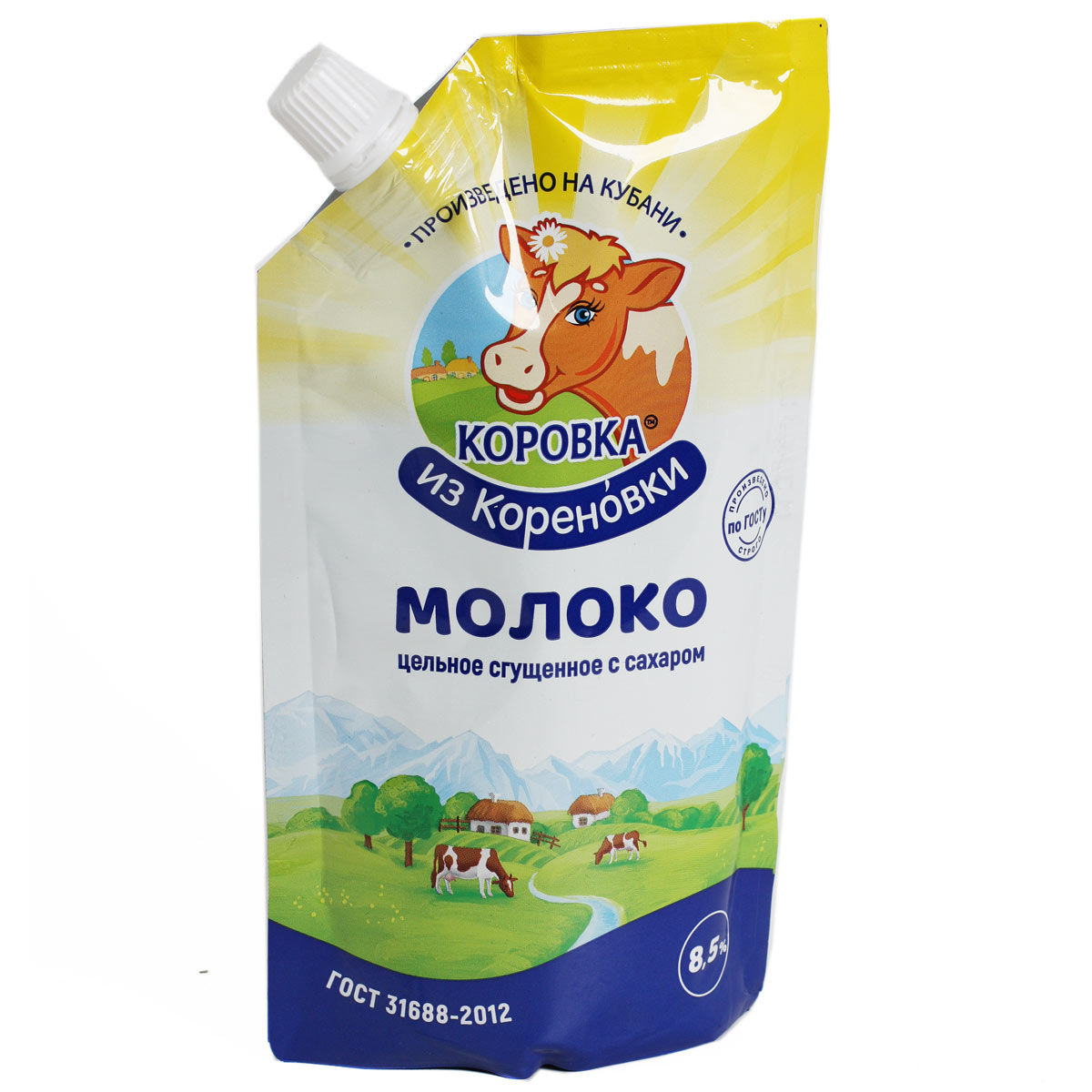Молоко цельное сгущеное с сахаром 270г Коровка из Кореновки Молоко цельное сгущеное с сахаром 270г Коровка из Кореновки