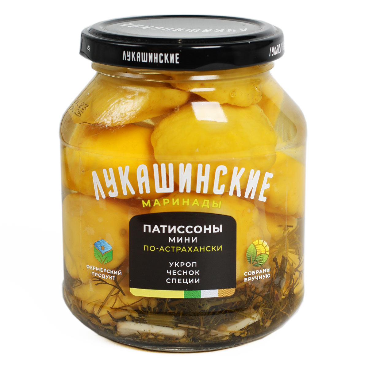 Лукашинские маринады патиссоны мини по-астрахански 360мл