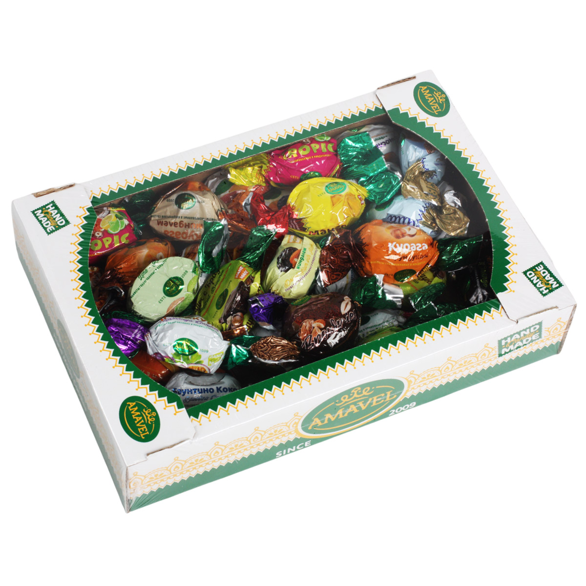 Конфеты Ассорти фрукты в шоколаде AMAVEL 1кг Конфеты Ассорти фрукты в шоколаде AMAVEL 1кг