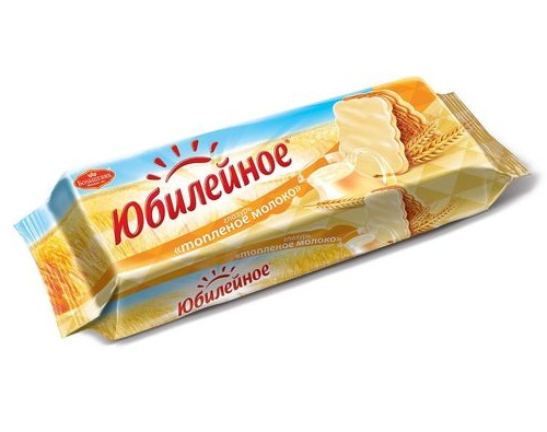 Юбилейное, Печенье топленое молоко с глазурью 116гр.