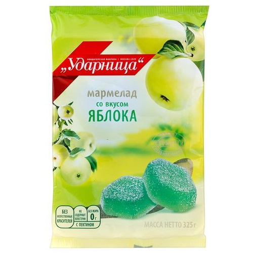 Ударница Мармелад со вкусом яблока 325г Ударница Мармелад со вкусом яблока 325г