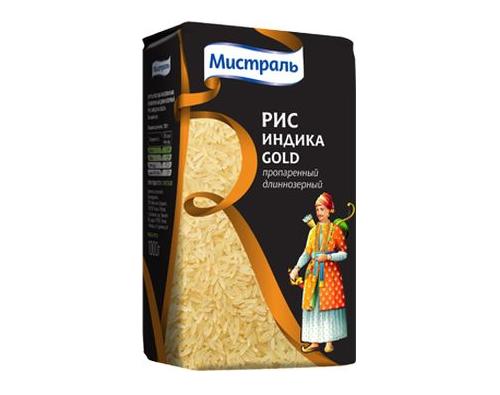 Мистраль рис Индика Голд пропаренный длиннозерный 1кг Мистраль рис Индика Голд пропаренный длиннозерный 1кг