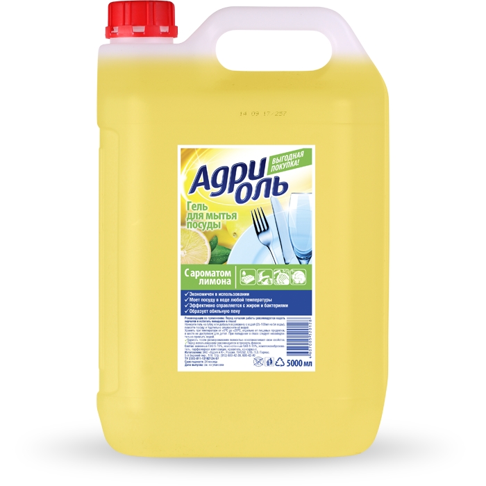 Адриоль Средство для мытья посуды 5л Адриоль Средство для мытья посуды 5л