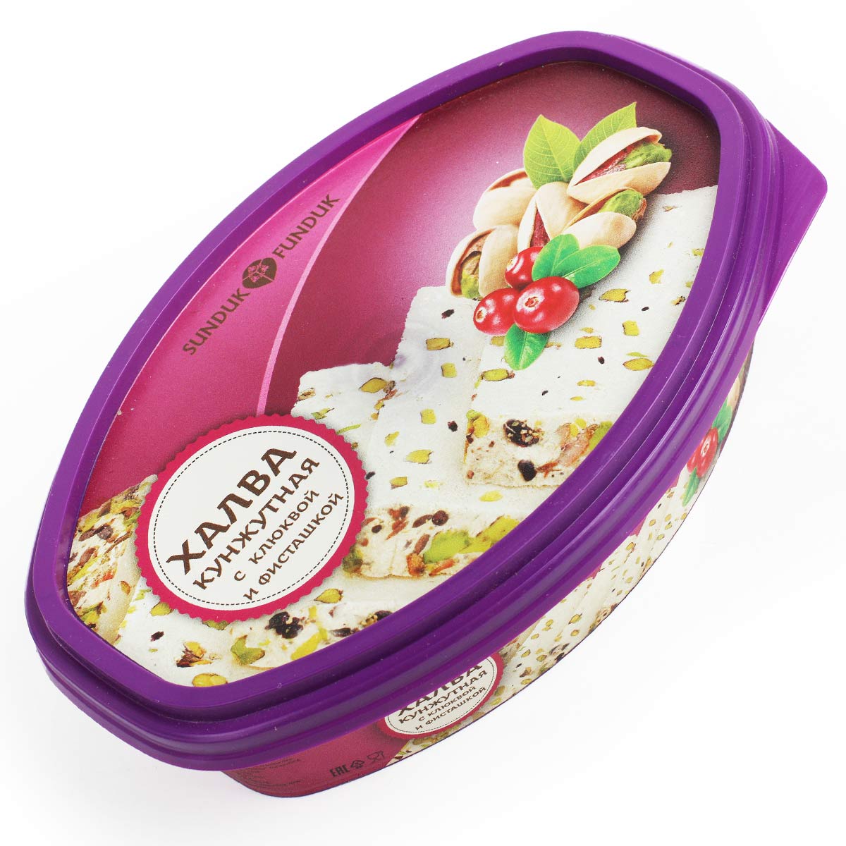 Халва кунжутная с клюквой и фисташкой 280г