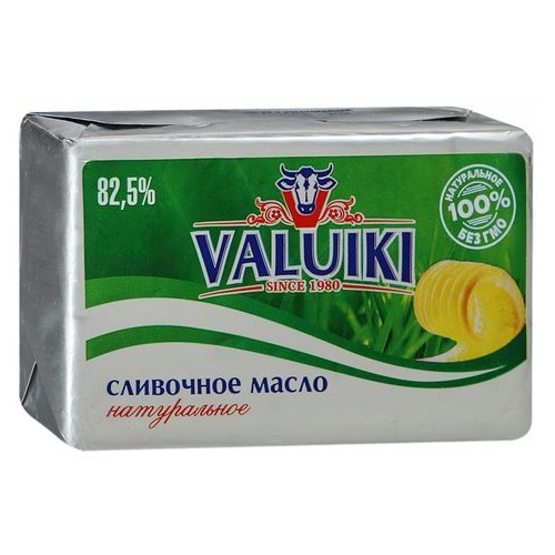 VALUKI Масло сливочное, 82,5%, 180 гр. Белгородская обл. VALUKI Масло сливочное, 82,5%, 180 гр. Белгородская обл.