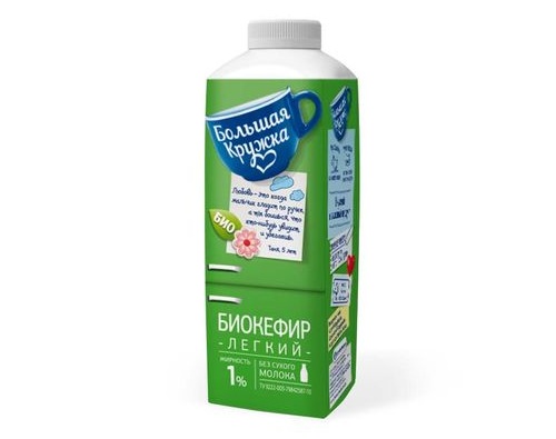 БОЛЬШАЯ КРУЖКА кефир 1% 720г БОЛЬШАЯ КРУЖКА кефир 1% 720г