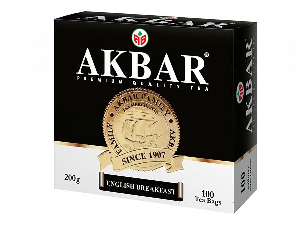 Акбар чай черный байховый Akbar English Breakfast 100 пакХ2г