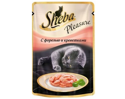 SHEBA Плежер Форель Креветки 85г