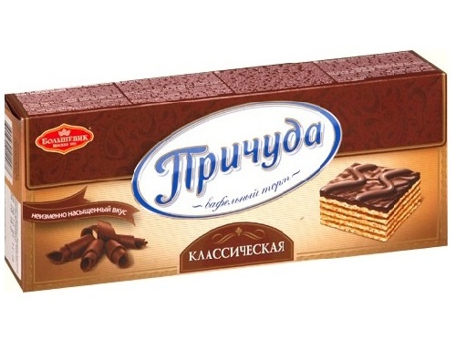 Причуда классическая, шоколадно-вафельный торт, 230 гр.