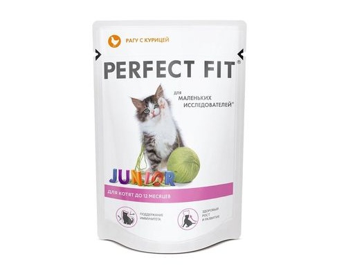 Perfect Fit Корм сухой д/котят, с курицей, 650 г