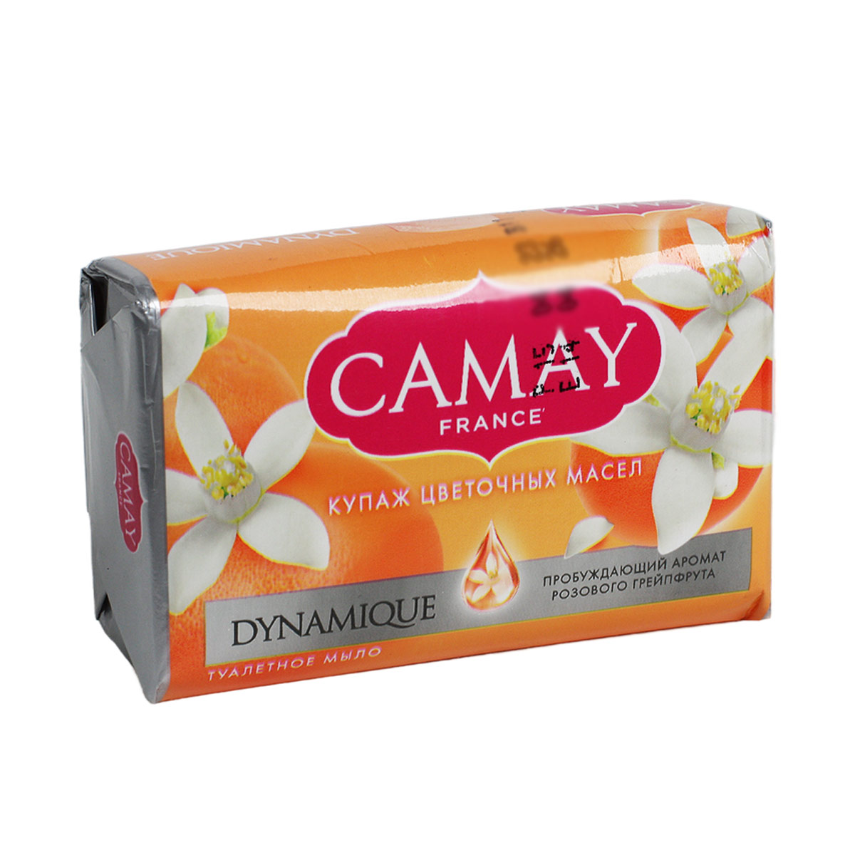 CAMAY Мыло туалетное купаж цветочных масел розовый грейпфрут 85г