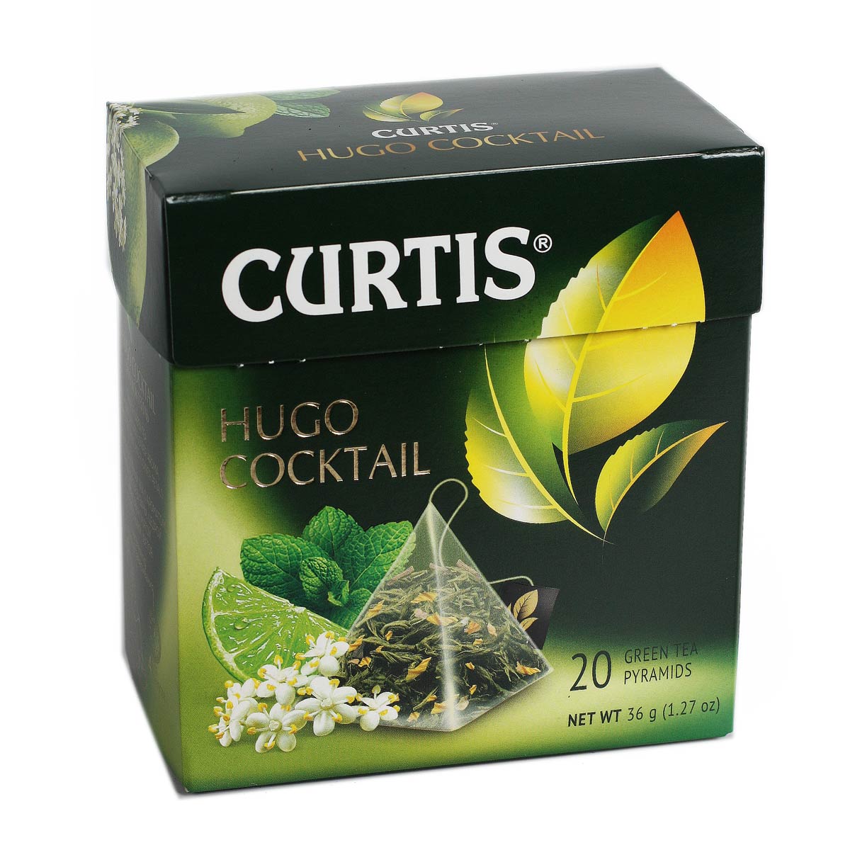 CURTIS чай зелёный Hugo Cocktail 20 пак. пирамидок 36г CURTIS чай зелёный Hugo Cocktail 20 пак. пирамидок 36г