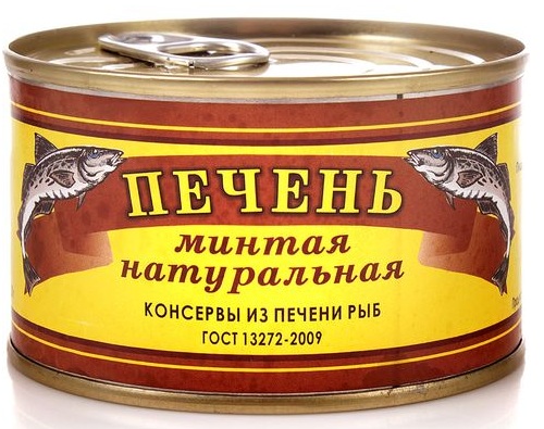 Печень минтая натуральная Аквафиш 220г