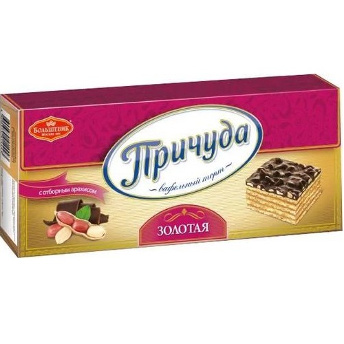 Причуда Золотая торт с арахисом 270г
