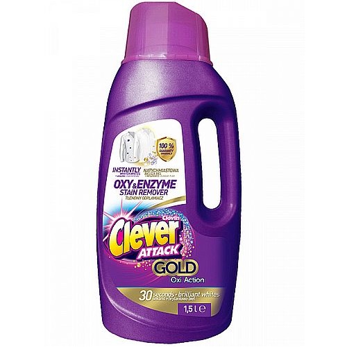 Пятновыводитель жидкий CLEVER ATTACK 1,5 л