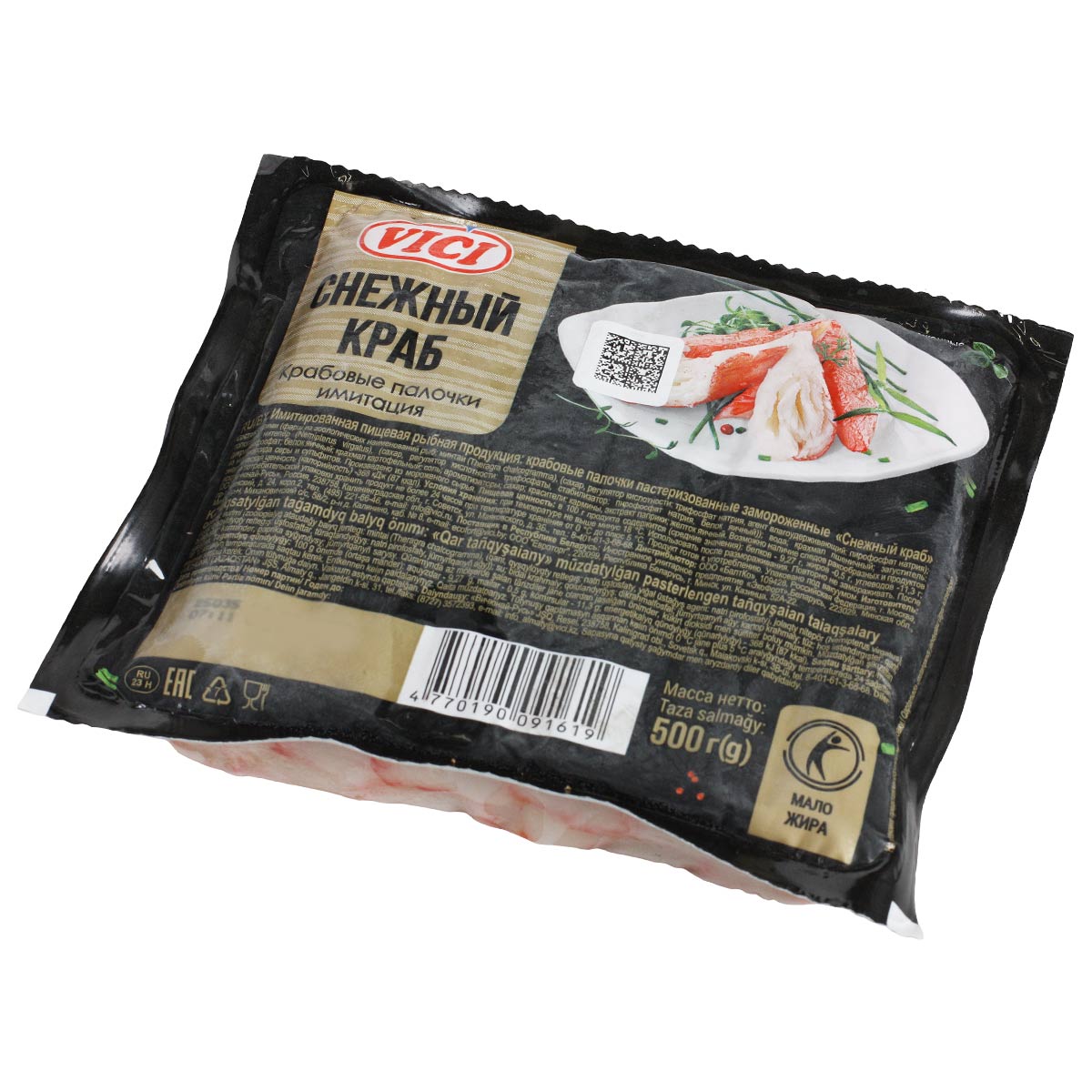 Крабовые палочки замороженные Снежный краб VICI 500г Крабовые палочки замороженные Снежный краб VICI 500г
