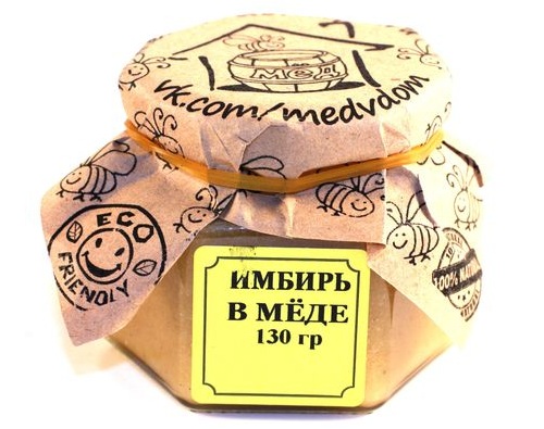 Имбирь протертый в меде 130 гр.
