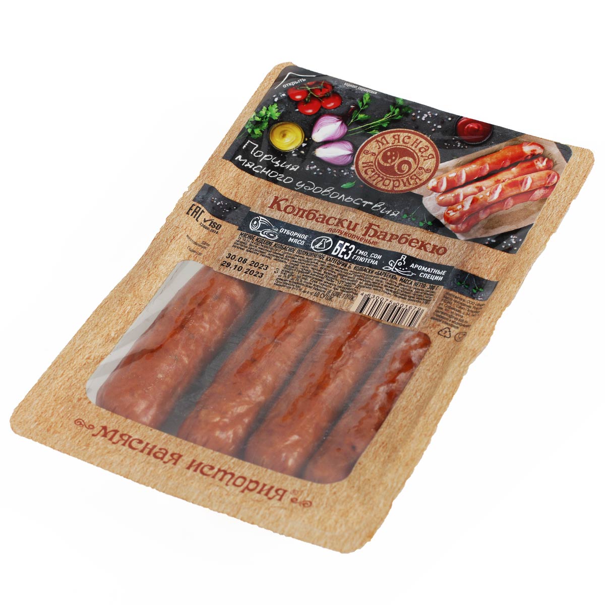 Колбаски МЯСНАЯ ИСТОРИЯ Барбекю 300г